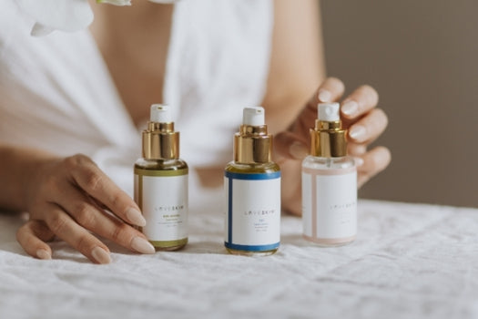 3-step simple skincare ritual on table