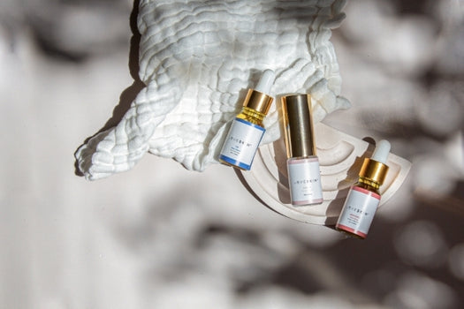 mini ritual set and muslin cloth flatlay