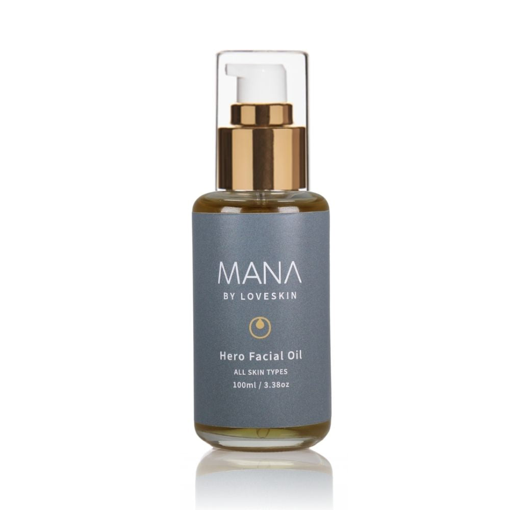 Mana Men's Hero Facial Oil, 100ml, NZ-made,suitable for all skin types, natural nourishing skincare product