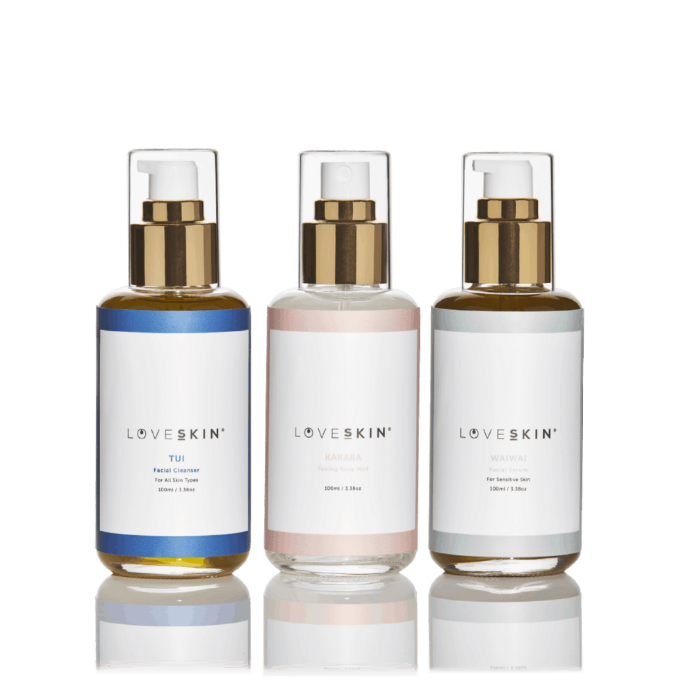Three LOVESKIN Natural Skincare products for sensitive skin Ritual