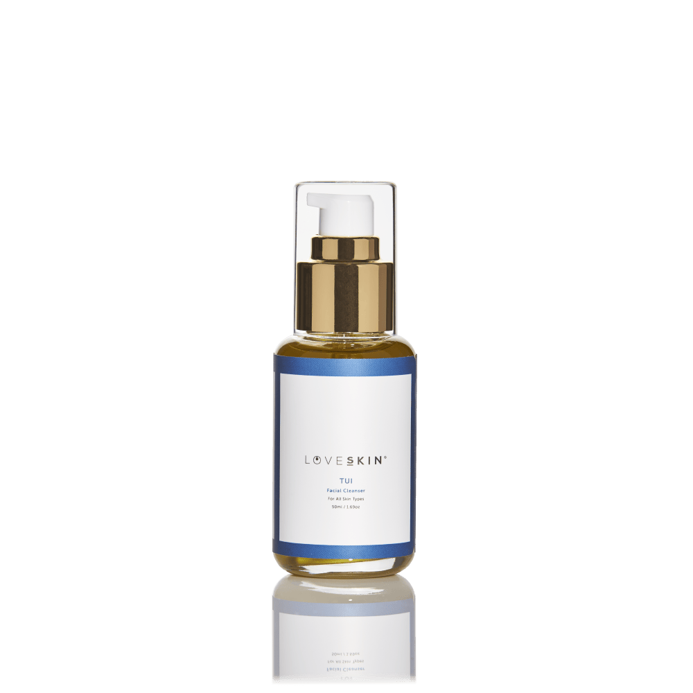 LoveSkin Tui Cleanser 50ml clear bottle product cut out on transparent background