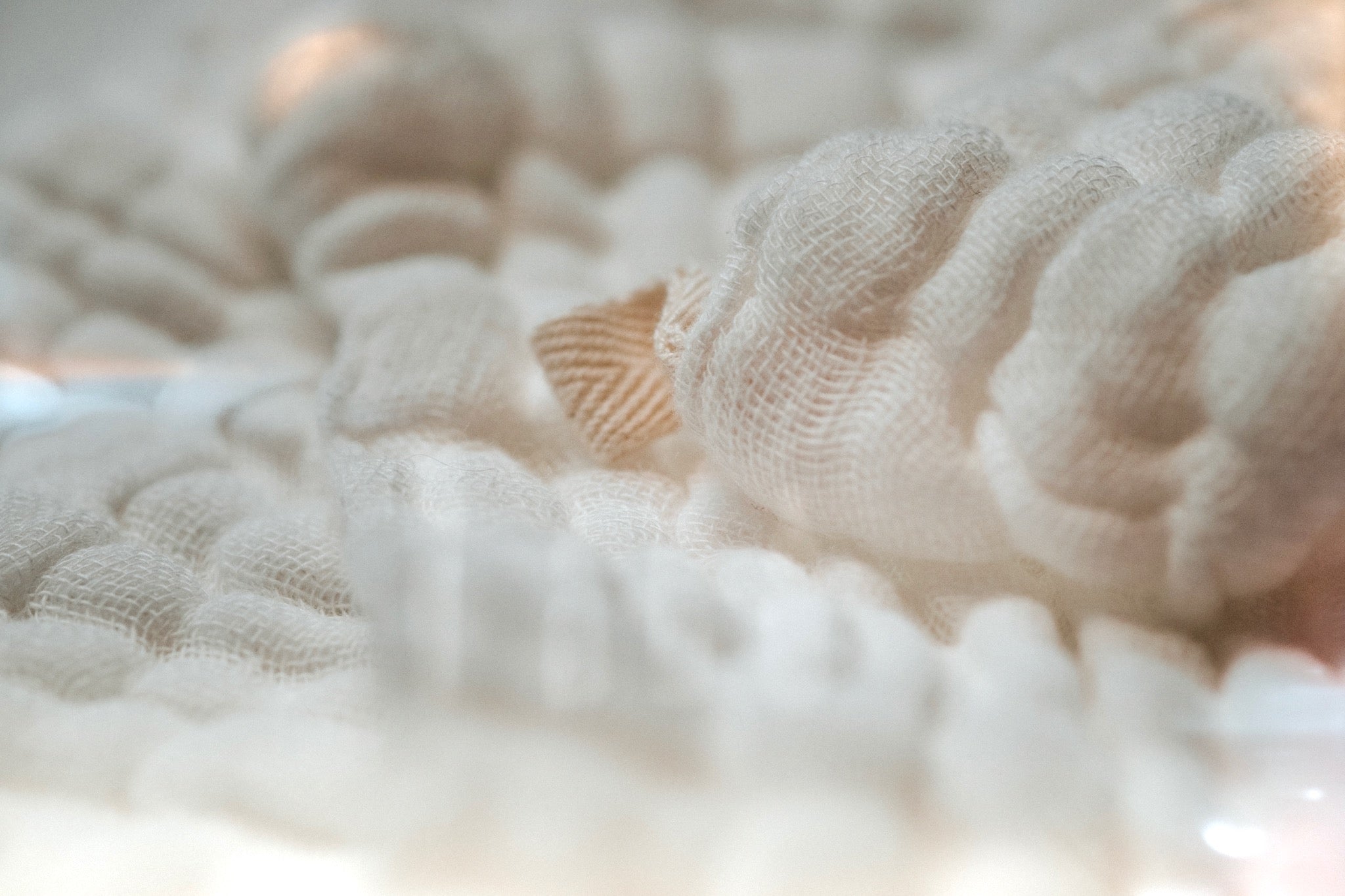 Detailed image of muslin face cloth