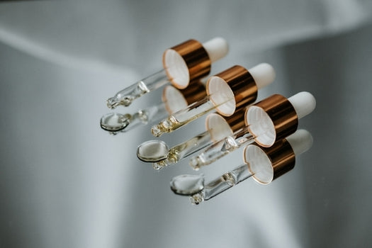 3 oil droppers on a mirror