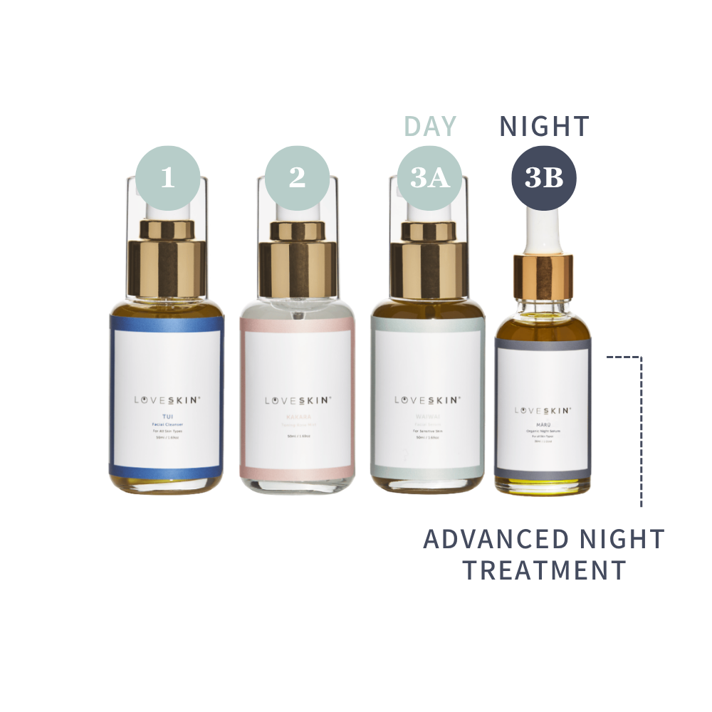 Advanced Sensitive Skincare ritual with advanced hydrating night treatment