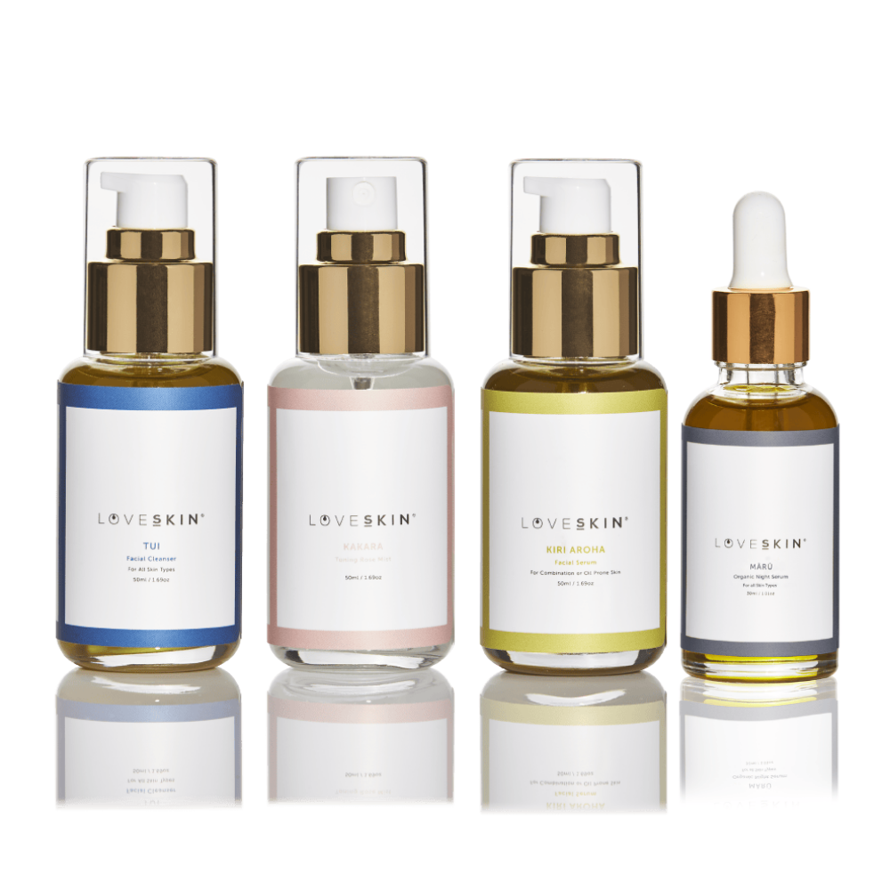 LOVESKIN Acne & Combination Advanced Skincare Ritual with Maru Night Serum for balanced, clearer looking skin