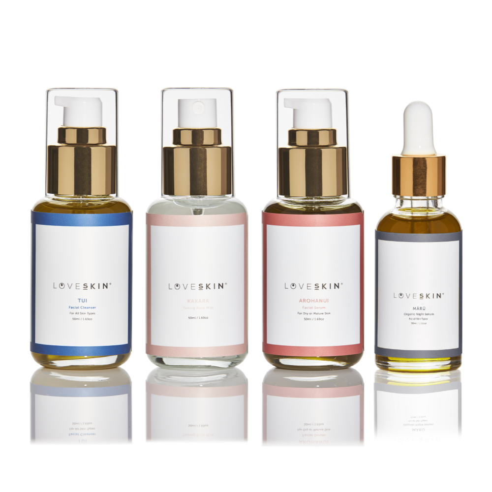 LOVESKIN Dry & Mature Advanced Skincare Ritual with Maru Night Serum for dry skin repair