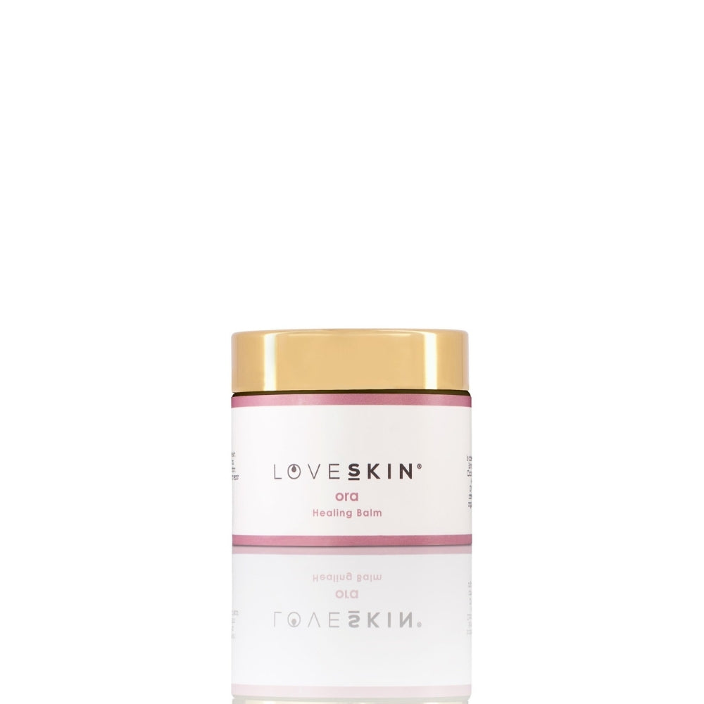 LOVESKIN Ora Repair Balm with natural beeswax on white background