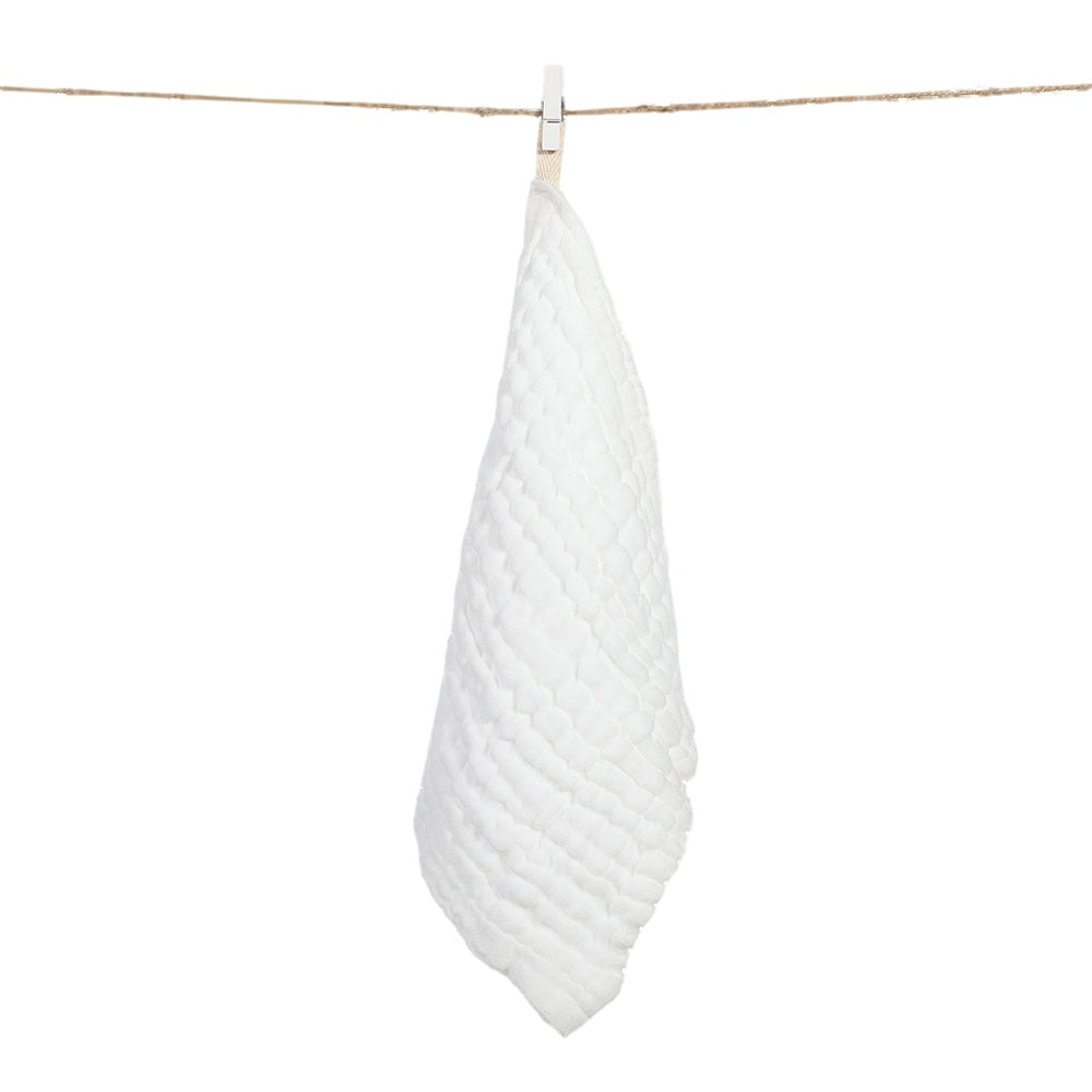 100% cotton Muslin Face Cloth hanging from line NZ